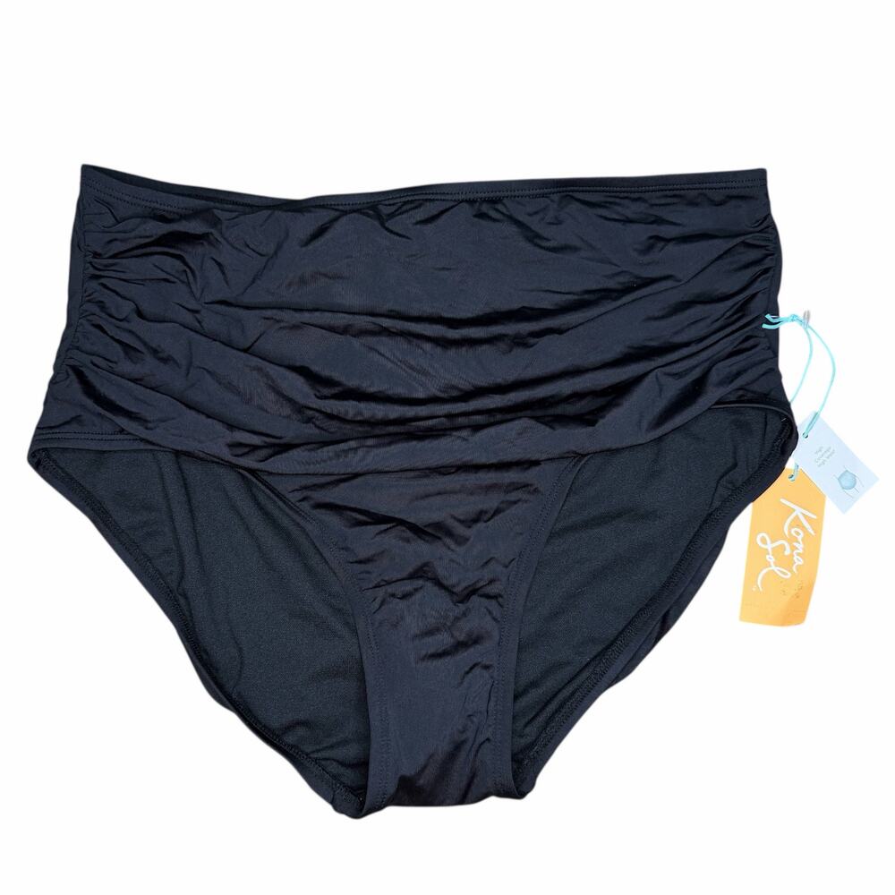 NWT Kona Sol High Coverage High Waist Bikini Bottom Size L